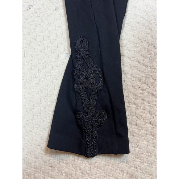 Ralph Lauren Blue Label Leggings Embroidered Ankles Stretchy | Black | Size XL - Picture 4 of 12